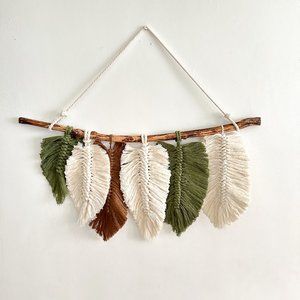 Macrame Feather Decor